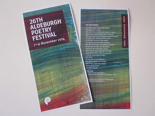 26th Aldeburgh Poetry Festival